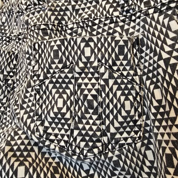 Tripp NYC Daang Goodman Skinny Jeans Geometric Distressed Juniors 1 Black White - Picture 8 of 12